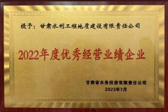 2022年度优秀经营业绩企业